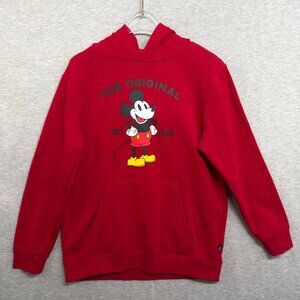 Disney X Vans Mickey Mouse Red Hoodie Youth L 12-14 "The Original" Lined Hood